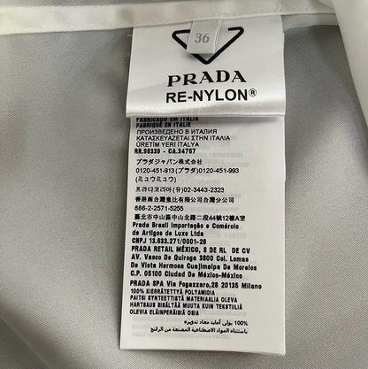 Prada Short Sleeve White Polyester Men's Shirt