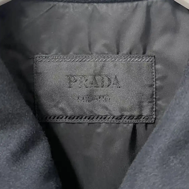 Prada Black Wool Logo Short Sleeve Shirt