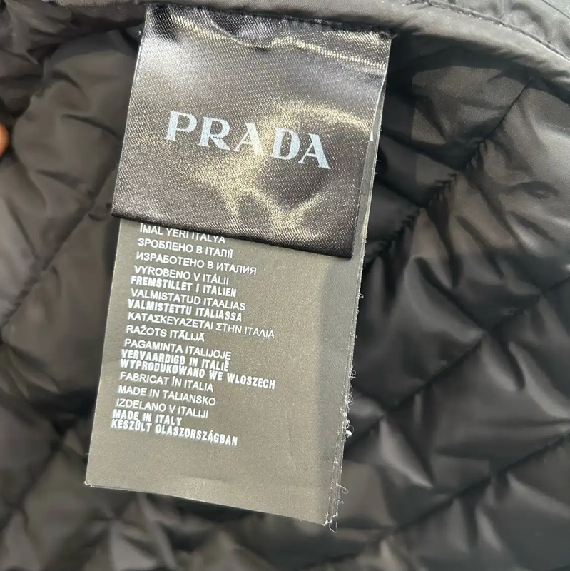 Prada Black Wool Blend Men's Puffer Jacket