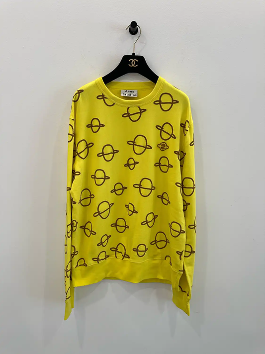 Acne Studios Yellow Cotton Men's Sweatshirt