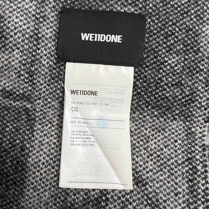 Black and White Checkered Wool Scarf