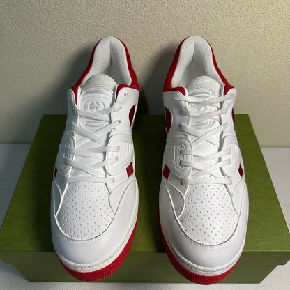 Gucci Red and White Low-Top Fashion Sneakers 0079