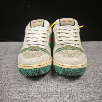Gucci Screener Distressed Sneakers in Green 0079