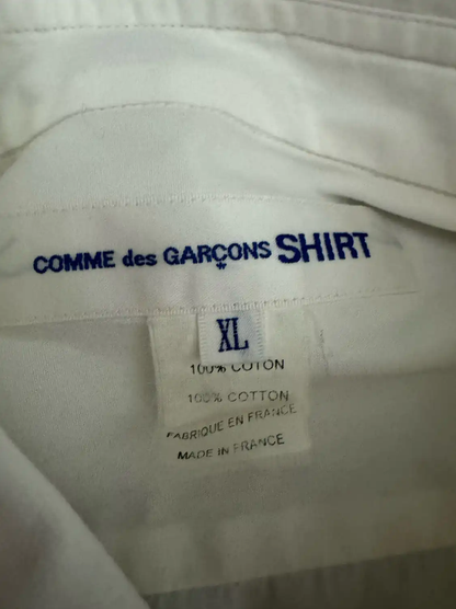 Comme des Garçons White Cotton Graphic Shirt 0089