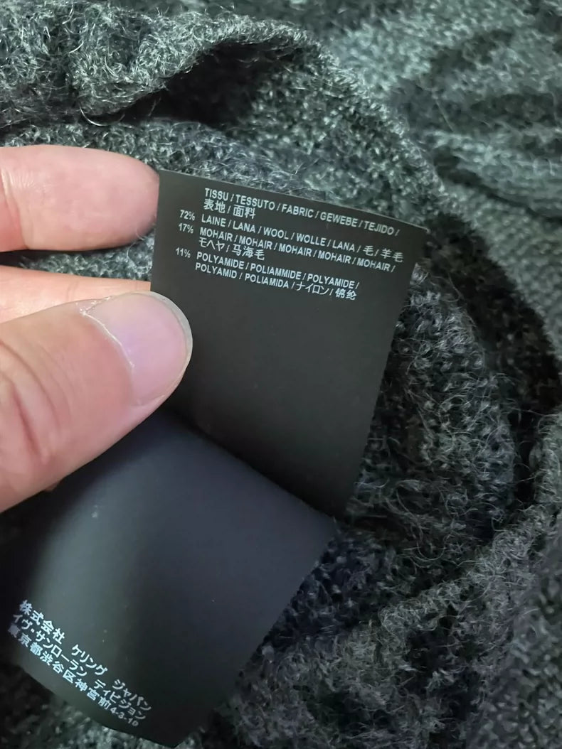 Saint Laurent Wool Mohair Blend Sweater-yf