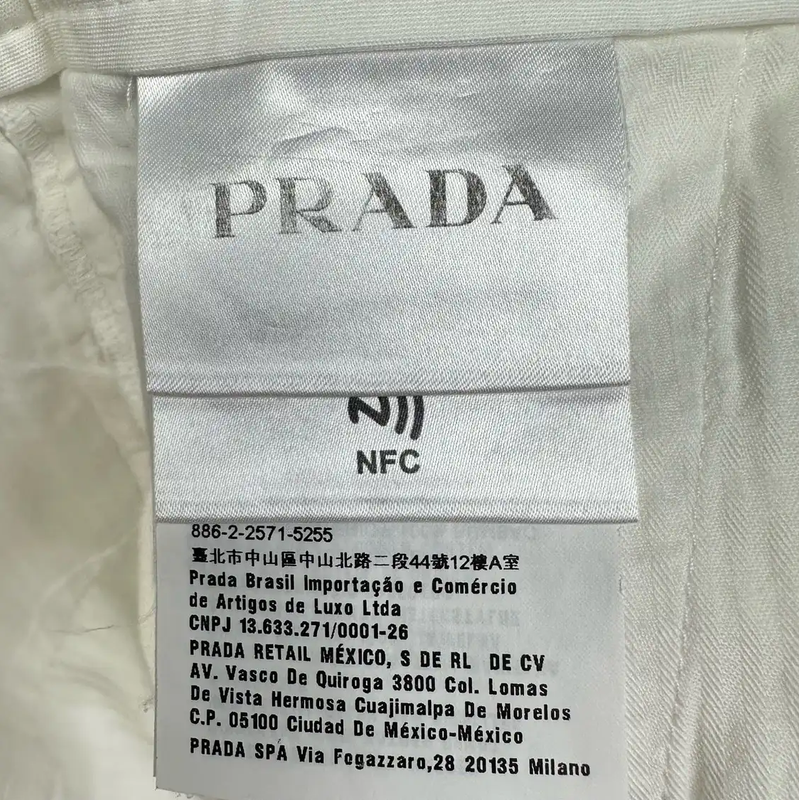Prada Men's White Cotton Summer Shorts