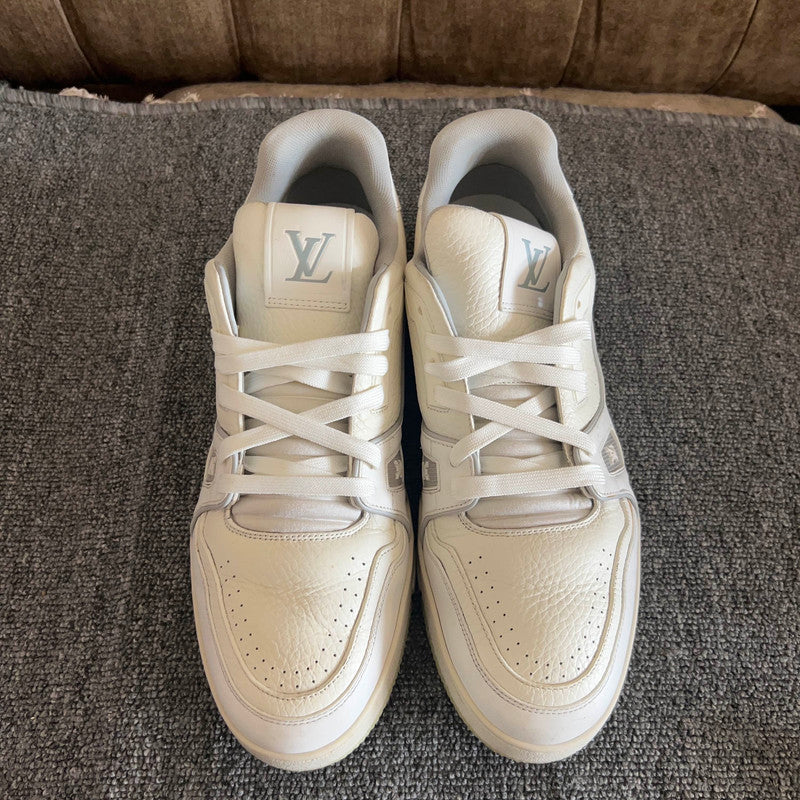 Louis Vuitton White Cement Low-Top Trainer Sneakers 0079