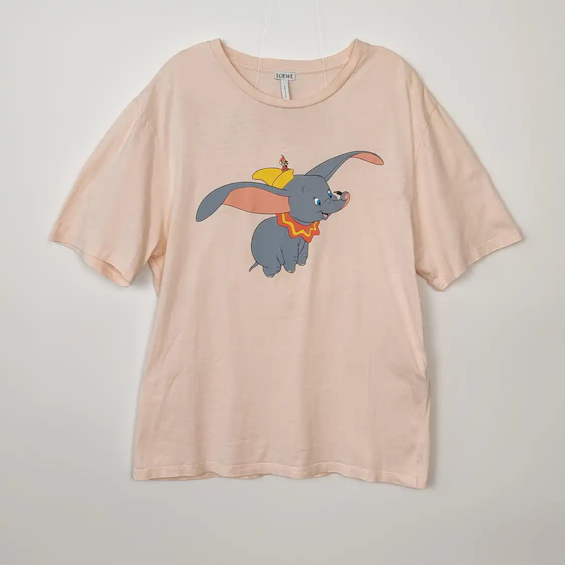 Loewe Pink Cotton Dumbo Graphic T-Shirt 0089