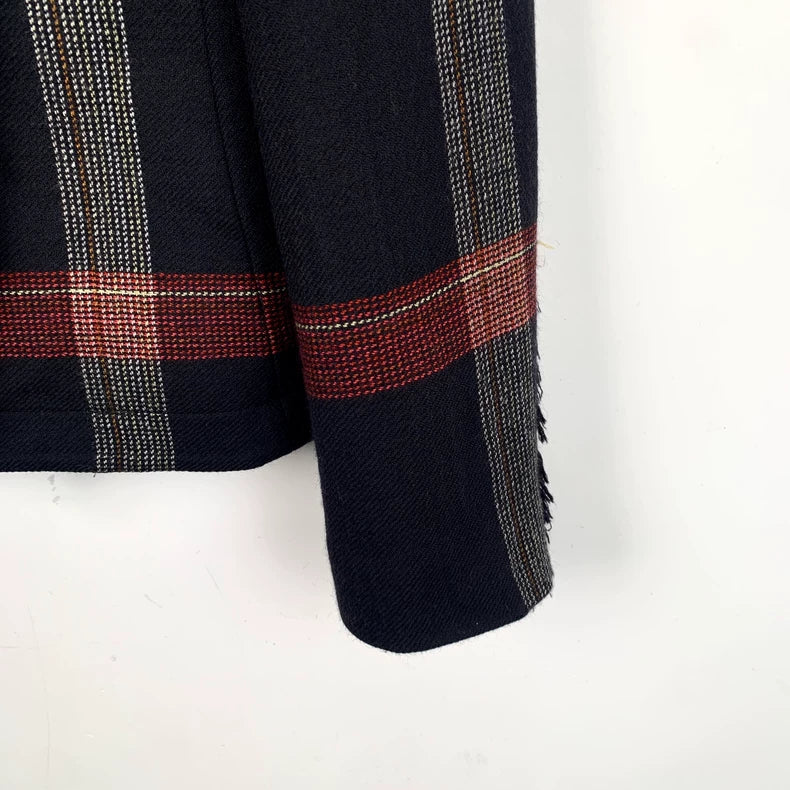 Hermes Color Block Striped Wool Jacket