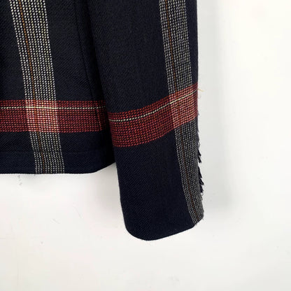Hermes Color Block Striped Wool Jacket