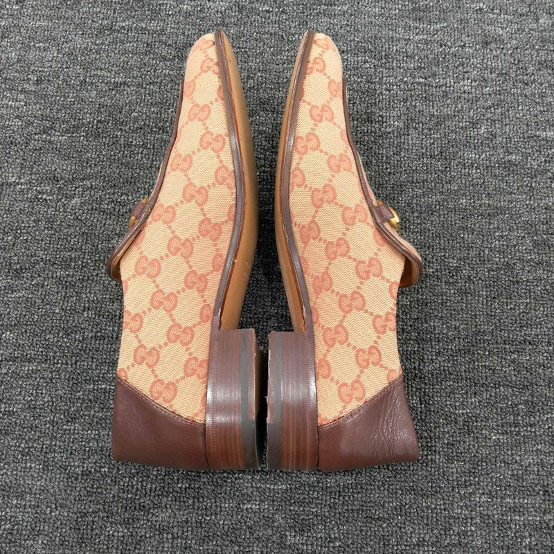 Gucci Khaki GG Horsebit Loafers for Men 0079