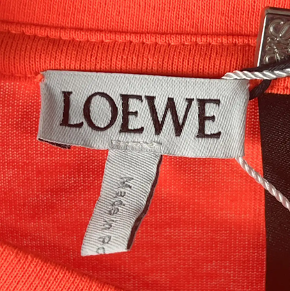 Loewe Orange Cotton T-Shirt with Floral Design 0089