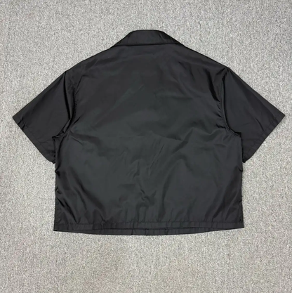 Prada Men's Black Nylon Short Sleeve Shirt