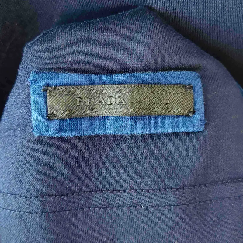 Prada Men's Cotton Polo in Dark Blue