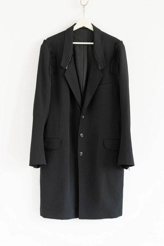 Yohji Yamamoto 18AW Ruffled Zip Long Blazer
