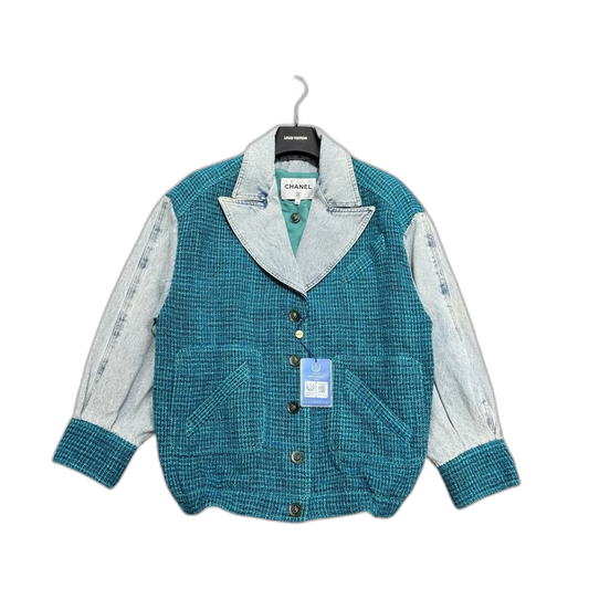 Chanel Men's Woven Denim Jacket Size 34-zp