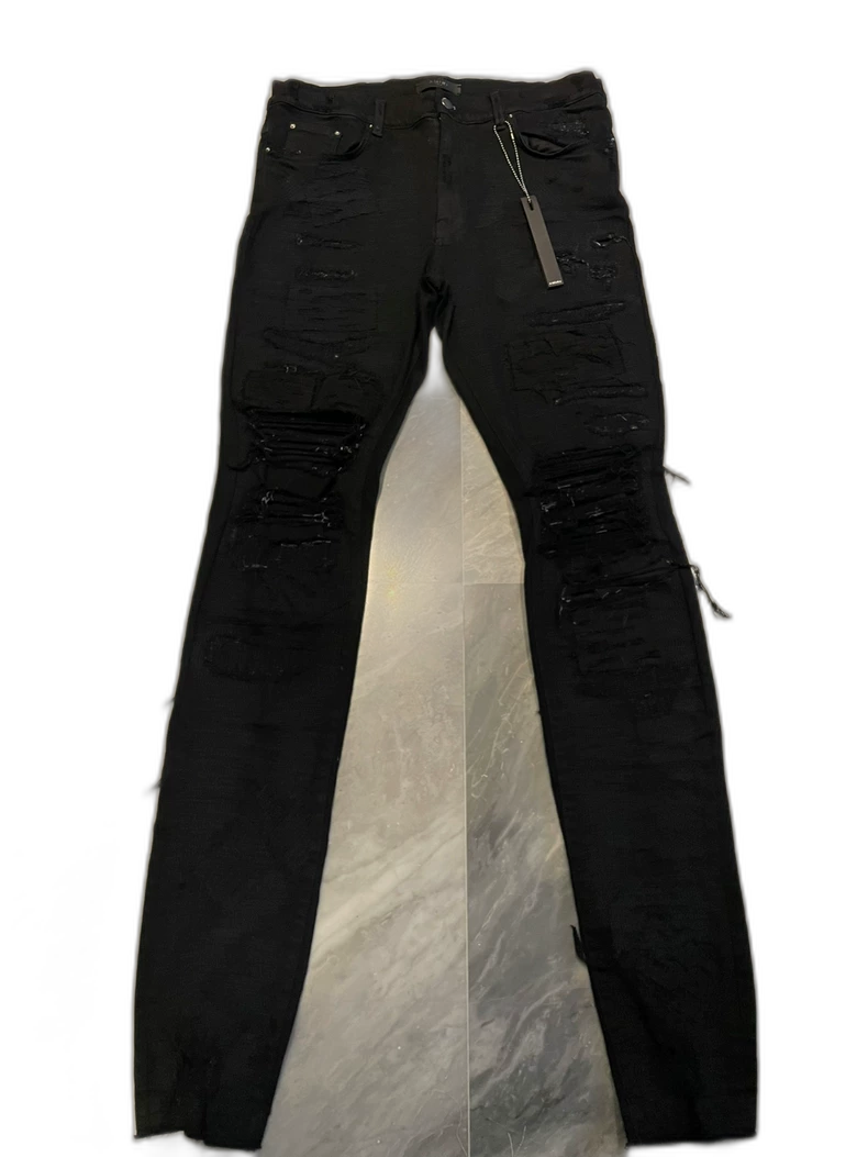 Amiri Distressed Black Denim Pants