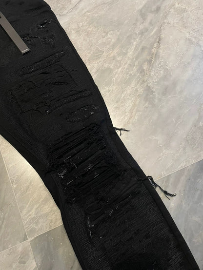 Amiri Distressed Black Denim Pants
