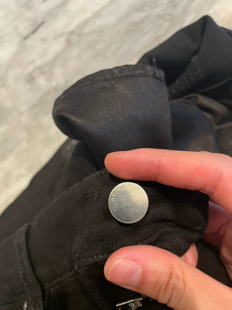 Amiri Distressed Black Denim Pants