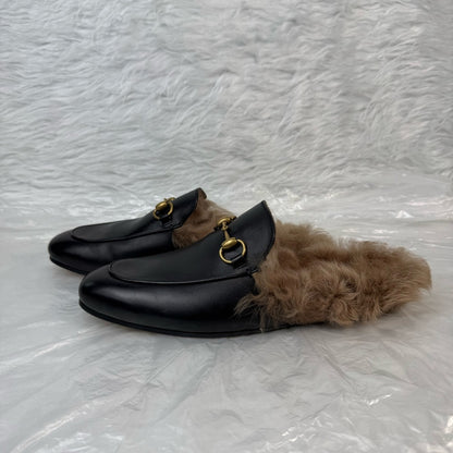 Gucci Black Wool Slip-On Loafers for Men 0079