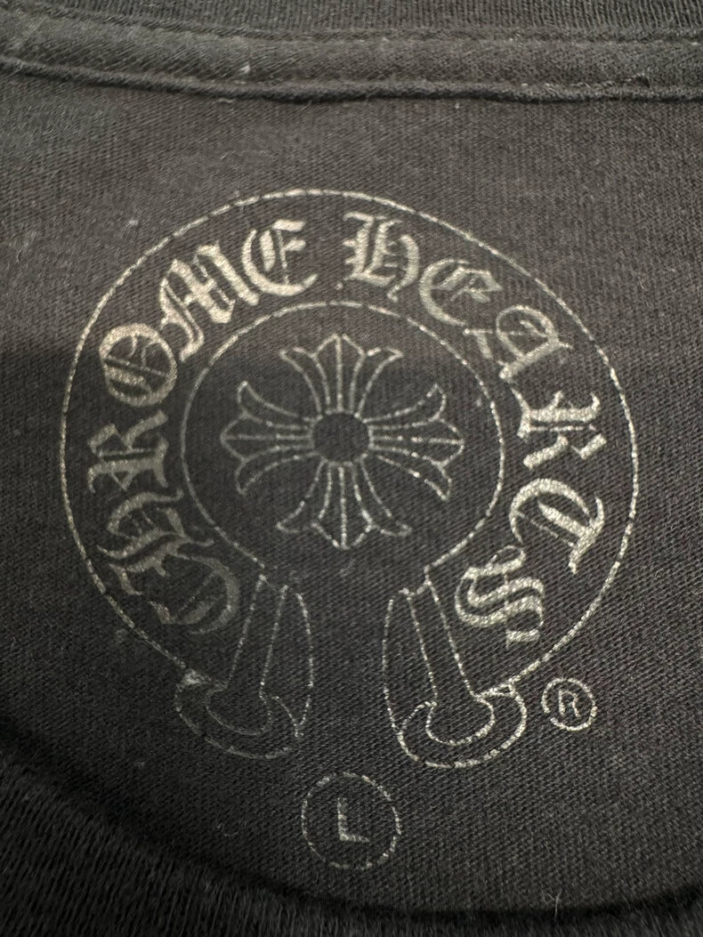 Chrome Hearts Black Skull Long Sleeve Shirt-yf