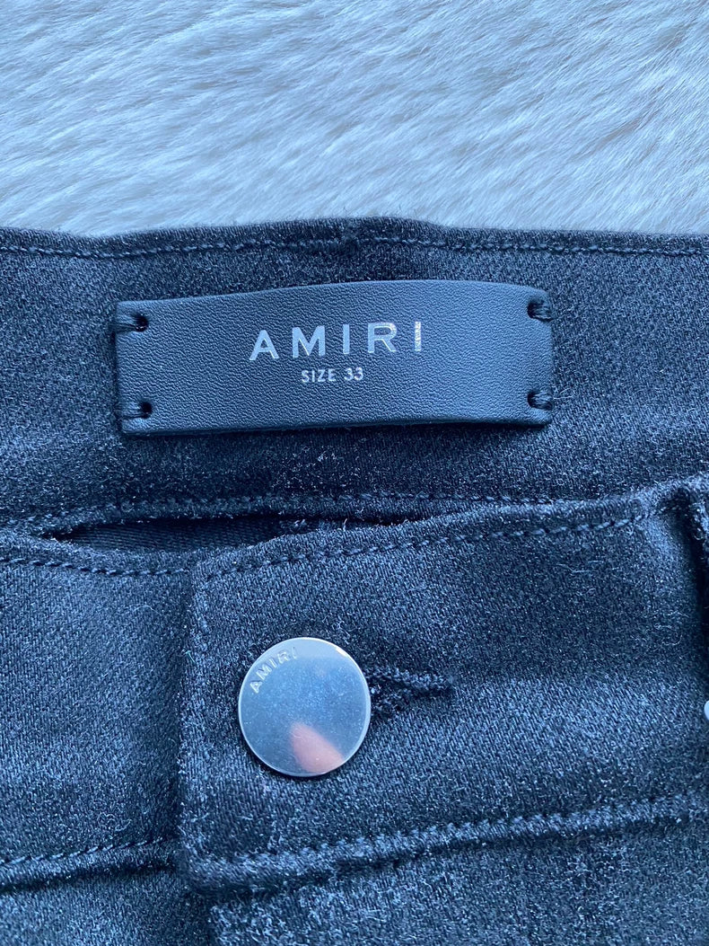 Amiri Black Waxed Denim MX2 Pants