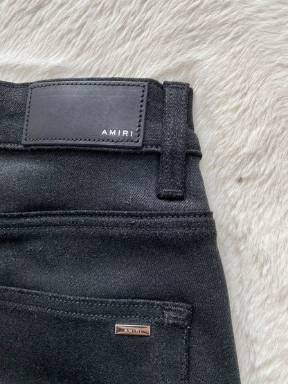 Amiri Black Waxed Denim MX2 Pants