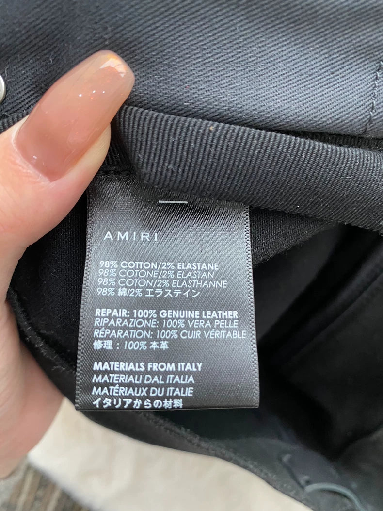 Amiri Black Waxed Denim MX2 Pants