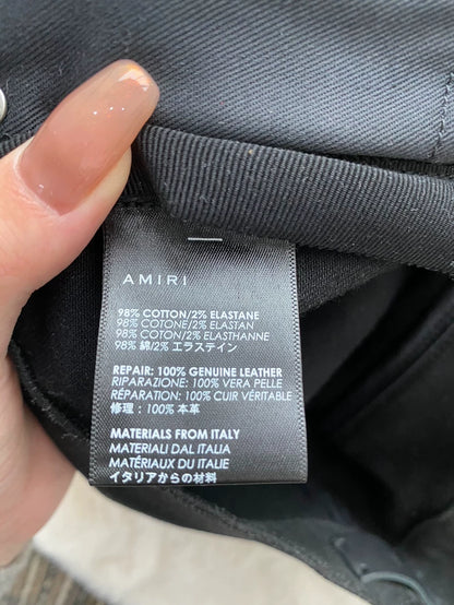 Amiri Black Waxed Denim MX2 Pants