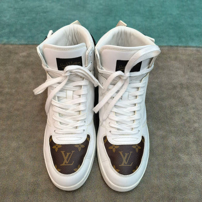 Louis Vuitton Brown Leather Fashion High-Top Sneakers 0079