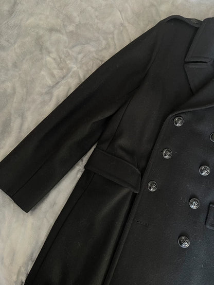 Saint Laurent Black Wool Coat