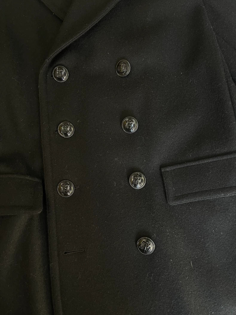 Saint Laurent Black Wool Coat