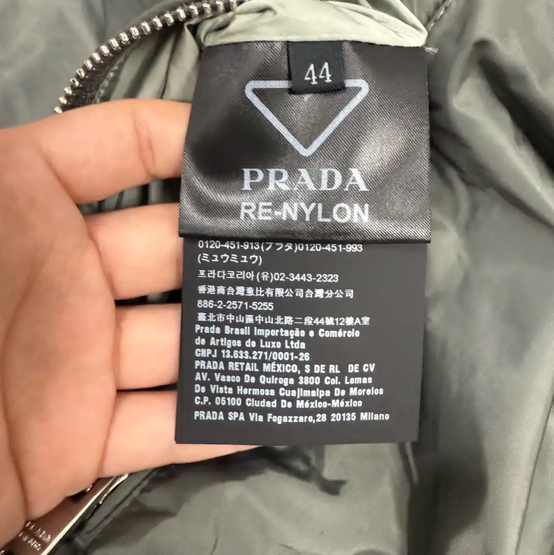 Prada Men's Gray Nylon Light Jacket