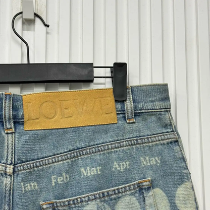 Loewe Blue Denim Men's Shorts 0089