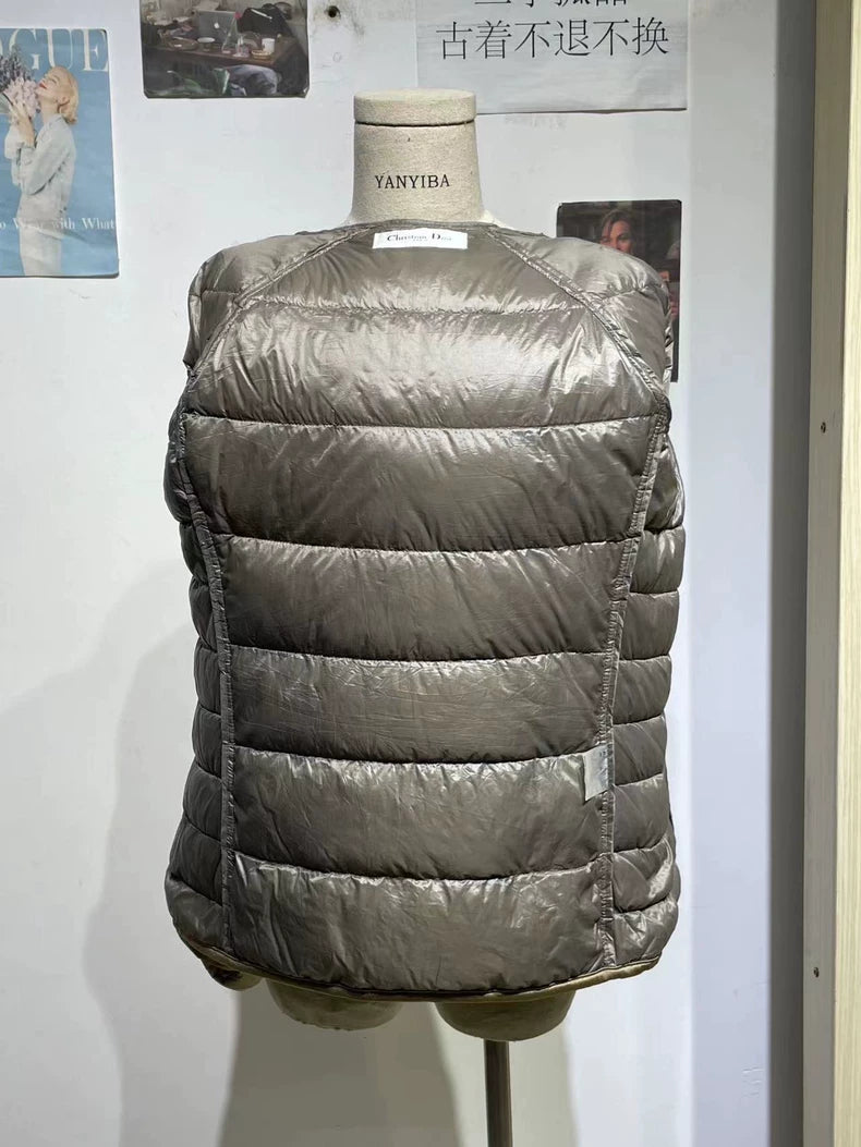 Dior Vintage Khaki Hooded Puffer Jacket