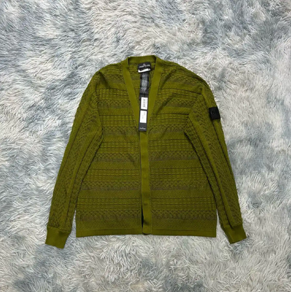 Stone Island Green Cotton Cardigan for Men 0089
