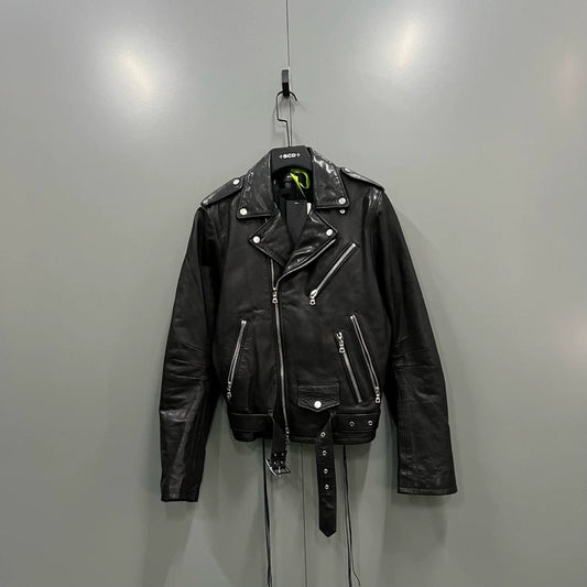 Amiri Moto Leather Jacket with Zippers