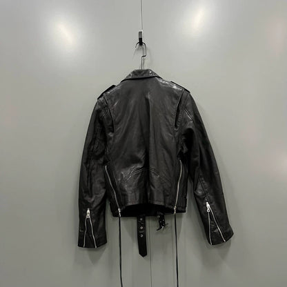 Amiri Moto Leather Jacket with Zippers