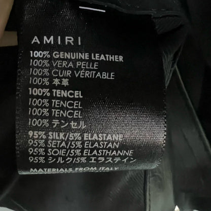 Amiri Moto Leather Jacket with Zippers