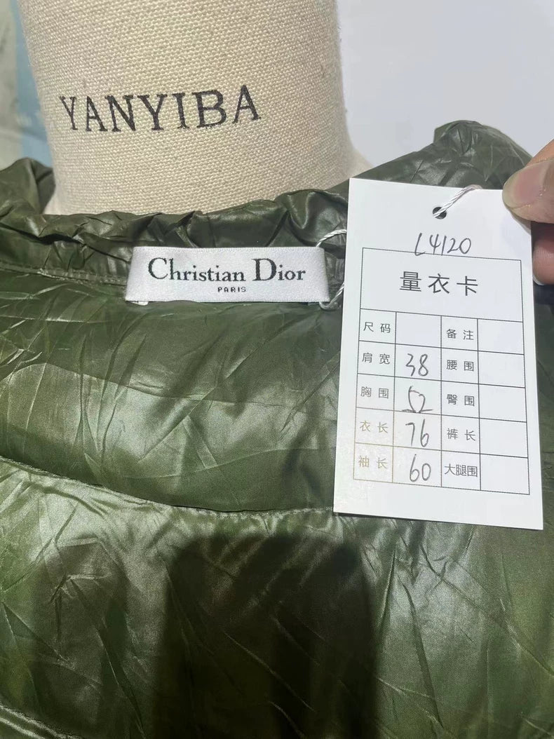 Vintage Dior Long Green Puffer Jacket