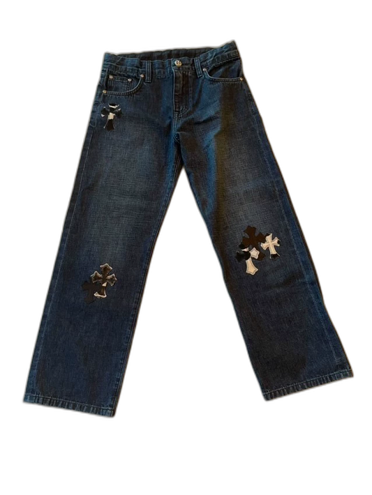 Chrome Hearts Cow Print Denim Pants