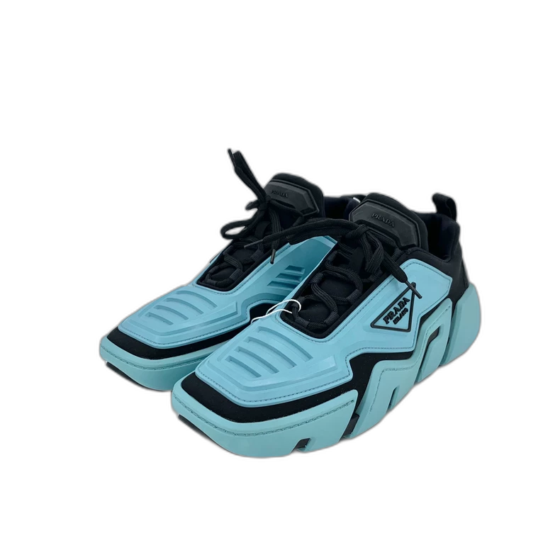 Prada Thick Sole Sport Sneakers in Blue