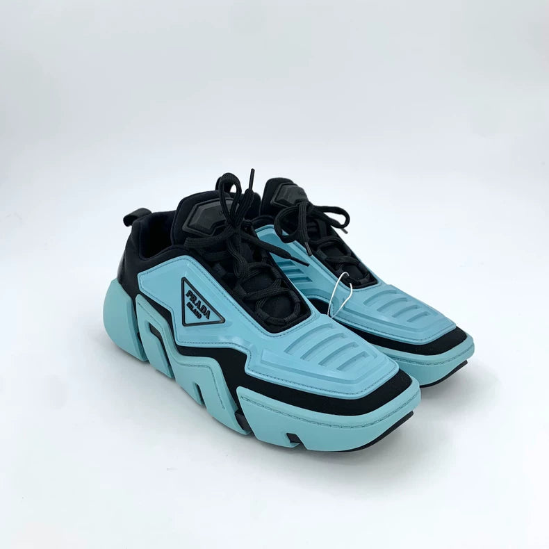Prada Thick Sole Sport Sneakers in Blue