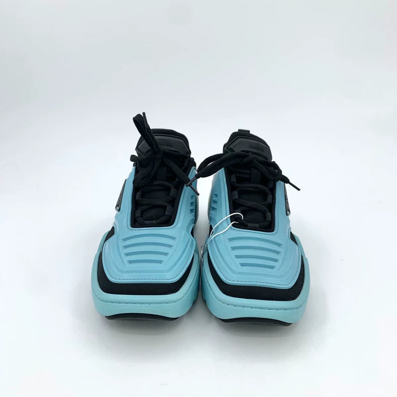 Prada Thick Sole Sport Sneakers in Blue