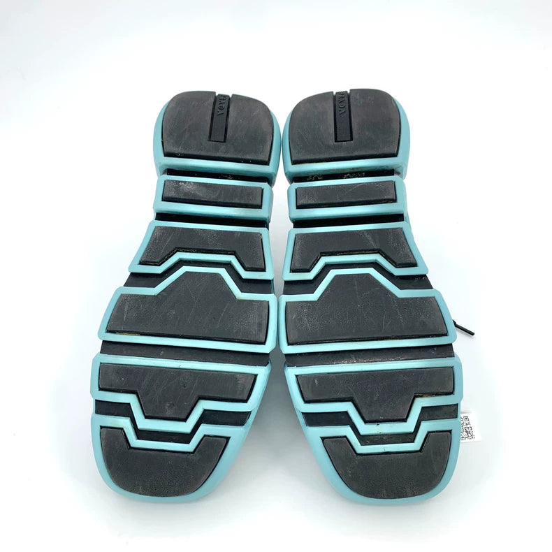 Prada Thick Sole Sport Sneakers in Blue