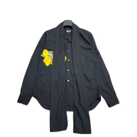 CDG Floral Print Long Sleeve Shirt-zp