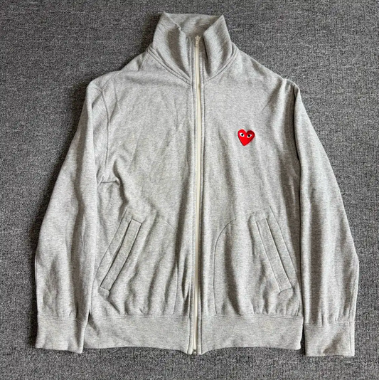 Comme des Garçons Gray Cotton Men's Hoodie 0089