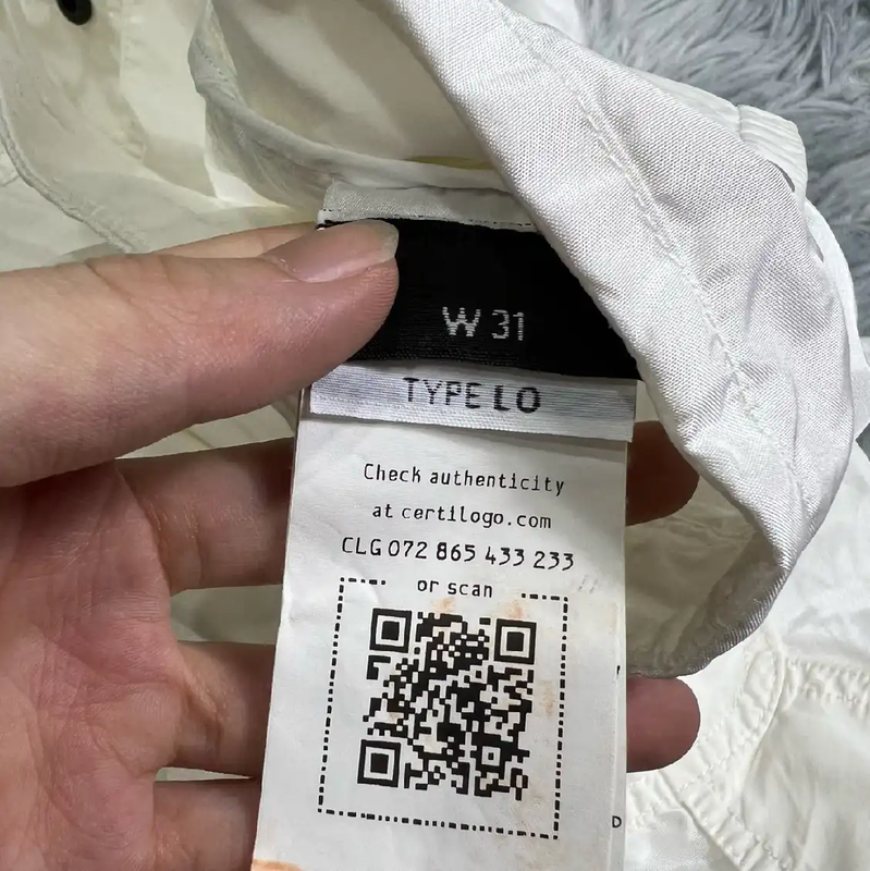 Stone Island White Nylon Shorts for Men 0089