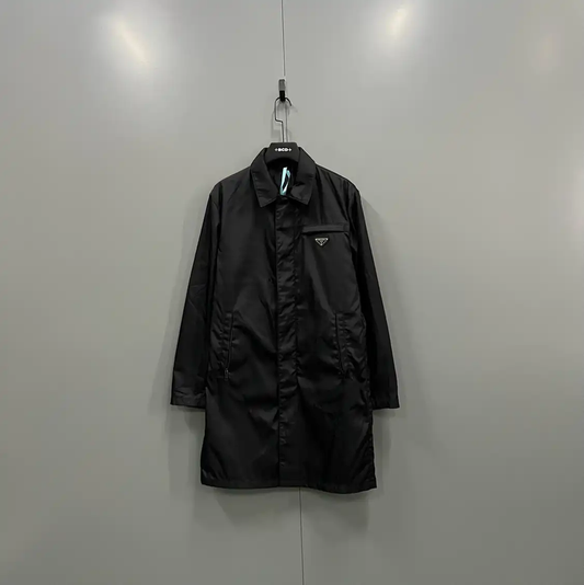 Prada Black Long Trench Coat for Men