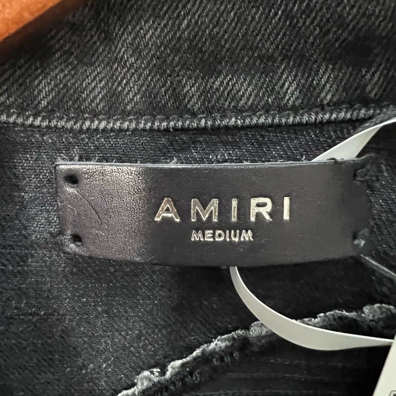 AMIRI Patchwork Zipper Denim Jacket